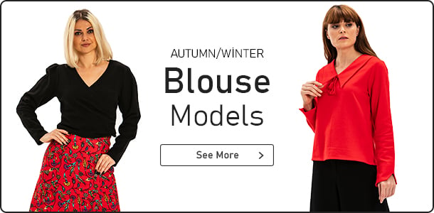 Pamuk Kadın Sonbahar / Kış Bluz Modelleri