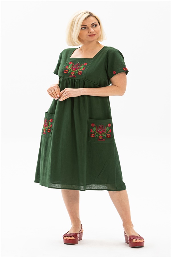 Melek Dress Green