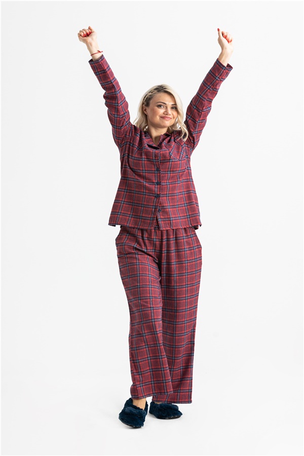 Pijama Pazen Takım Bordo Brd